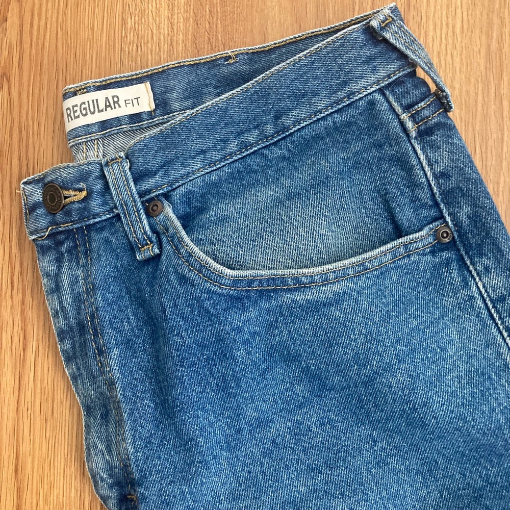 💕 Lee Men’s 100% Cotton Regular Fit Straight Leg Jeans Size 34x30 💕 - Picture 3 of 8